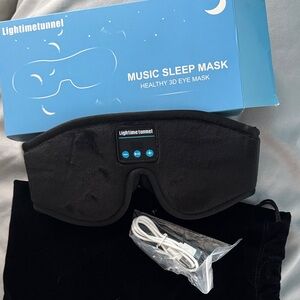 Lightimetunnel Black Music Sleep Mask
